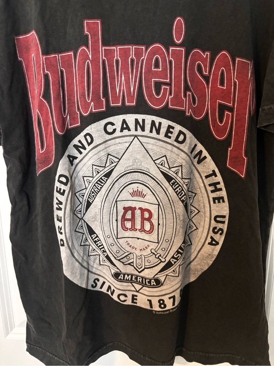 Budweiser Other - Abercrombie Soft A&F Budweiser Black Tee with Red and White Crest Graphic